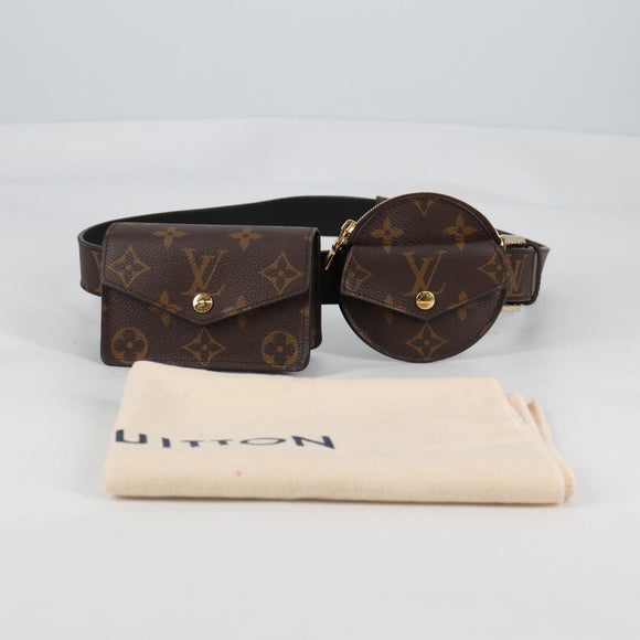 LOUIS VUITTON Monogram Ceinture Daily Multi Pocket Belt M0236 LV Auth gh628M