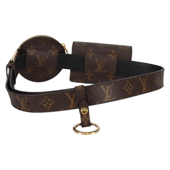 LOUIS VUITTON Monogram Ceinture Daily Multi Pocket Belt M0236 LV Auth gh628M