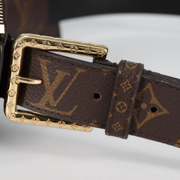 LOUIS VUITTON Monogram Ceinture Daily Multi Pocket Belt M0236 LV Auth gh628M