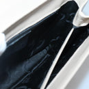 Salvatore Ferragamo Gancini Hand Bag Leather 2way Beige Gold Auth gh629-19