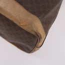 CELINE Macadam Canvas Shoulder Bag PVC Leather Brown Auth gh633-10