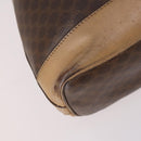 CELINE Macadam Canvas Shoulder Bag PVC Leather Brown Auth gh633-11
