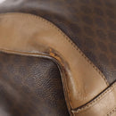 CELINE Macadam Canvas Shoulder Bag PVC Leather Brown Auth gh633-12