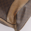 CELINE Macadam Canvas Shoulder Bag PVC Leather Brown Auth gh633-13