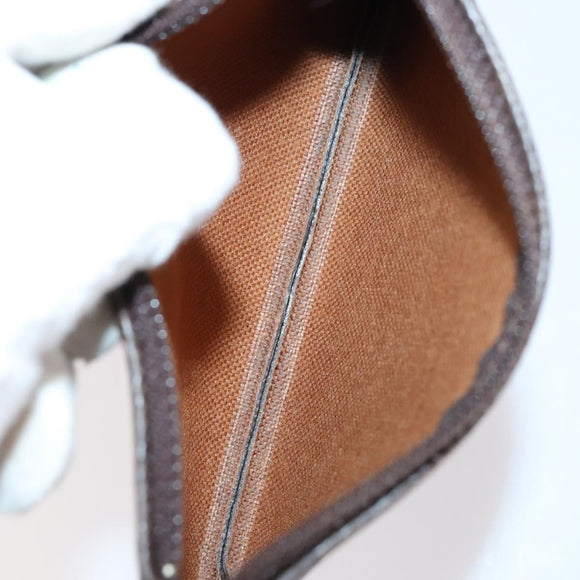 CELINE Macadam Canvas Shoulder Bag PVC Leather Brown Auth gh633