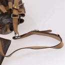 CELINE Macadam Canvas Shoulder Bag PVC Leather Brown Auth gh633-7