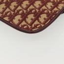 Christian Dior Trotter Canvas Clutch Bag Brown Gold Auth gh634-11