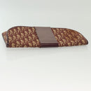 Christian Dior Trotter Canvas Clutch Bag Brown Gold Auth gh634-6
