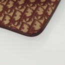 Christian Dior Trotter Canvas Clutch Bag Brown Gold Auth gh634-9