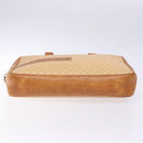 CELINE Macadam Canvas Hand Bag PVC Beige Gold Auth gh636-10