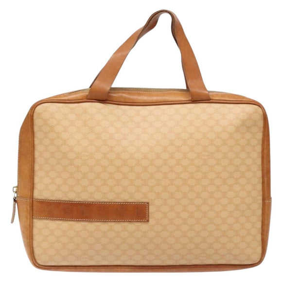 CELINE Macadam Canvas Hand Bag PVC Beige Gold Auth gh636