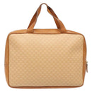 CELINE Macadam Canvas Hand Bag PVC Beige Gold Auth gh636-3