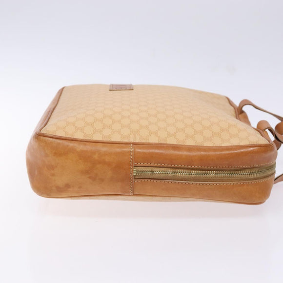 CELINE Macadam Canvas Hand Bag PVC Beige Gold Auth gh636