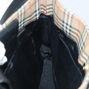 Burberrys Nova Check Shoulder Bag Canvas Leather Beige Gold Auth gh639-18