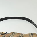 Burberrys Nova Check Shoulder Bag Canvas Leather Beige Gold Auth gh639-8