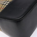 Burberrys Nova Check Tote Bag Canvas Leather Beige Gold Auth gh641-14