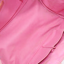 PRADA Canapa MM Hand Bag Canvas Pink Gold Auth gh649-10