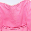 PRADA Canapa MM Hand Bag Canvas Pink Gold Auth gh649-19