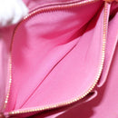 PRADA Canapa MM Hand Bag Canvas Pink Gold Auth gh649-22