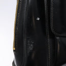 GUCCI Bamboo Shoulder Bag Patent leather Black Gold Auth gh652-10