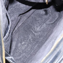 GUCCI Bamboo Shoulder Bag Patent leather Black Gold Auth gh652-11