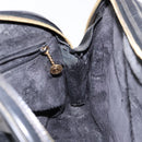 GUCCI Bamboo Shoulder Bag Patent leather Black Gold Auth gh652-20