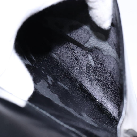 GUCCI Bamboo Shoulder Bag Patent leather Black Gold Auth gh652