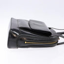 GUCCI Bamboo Shoulder Bag Patent leather Black Gold Auth gh652-3