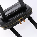 GUCCI Bamboo Shoulder Bag Patent leather Black Gold Auth gh652-6