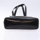GUCCI Bamboo Shoulder Bag Patent leather Black Gold Auth gh652-5