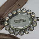 Miu Miu Matelasse Hand Bag Leather 2way Pink Silver Auth gh653-9