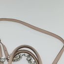 Miu Miu Matelasse Hand Bag Leather 2way Pink Silver Auth gh653-16