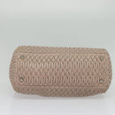 Miu Miu Matelasse Hand Bag Leather 2way Pink Silver Auth gh653-5