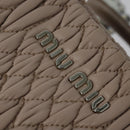 Miu Miu Matelasse Hand Bag Leather 2way Pink Silver Auth gh653-21