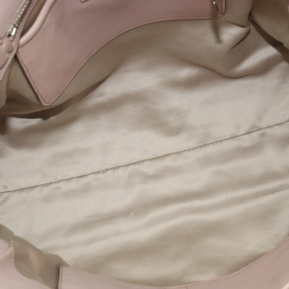 Miu Miu Matelasse Hand Bag Leather 2way Pink Silver Auth gh653