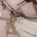 Miu Miu Matelasse Hand Bag Leather 2way Pink Silver Auth gh653-24