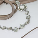 Miu Miu Matelasse Hand Bag Leather 2way Pink Silver Auth gh653-14