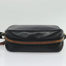 Chloe Shoulder Bag Leather Black Gold Auth gh654-10