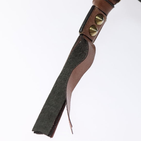 Chloe Shoulder Bag Leather Black Gold Auth gh654