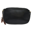 Chloe Shoulder Bag Leather Black Gold Auth gh654-2