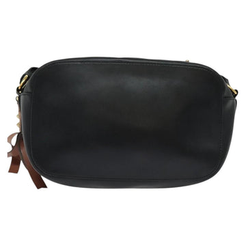 Chloe Shoulder Bag Leather Black Gold Auth gh654 - 0