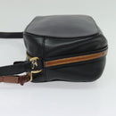 Chloe Shoulder Bag Leather Black Gold Auth gh654-4