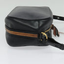 Chloe Shoulder Bag Leather Black Gold Auth gh654-5