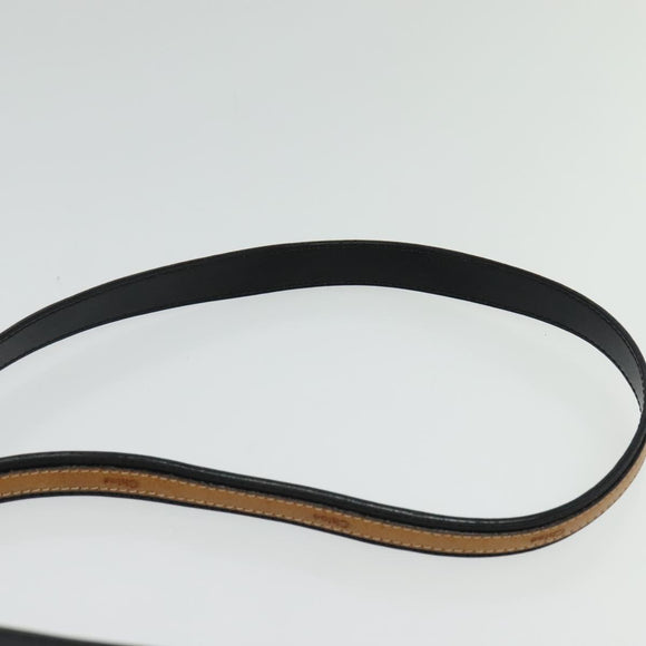 Chloe Shoulder Bag Leather Black Gold Auth gh654