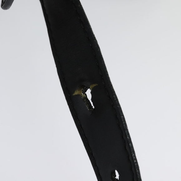 Chloe Shoulder Bag Leather Black Gold Auth gh654