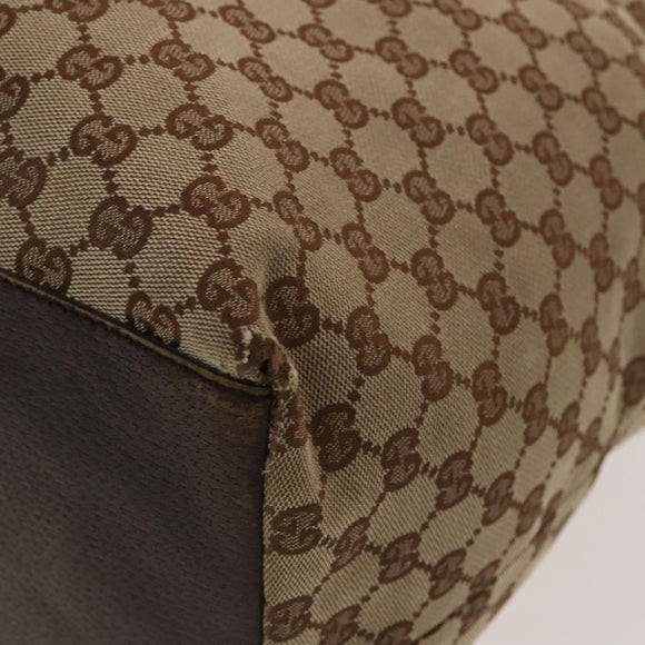 GUCCI GG Canvas Shoulder Bag 2Set Beige Silver Auth gh661