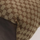 GUCCI GG Canvas Shoulder Bag 2 Set Beige Silver Auth gh661-8