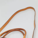 CELINE Macadam Canvas Hand Bag PVC Leather 2way Brown Gold Auth gh663-15