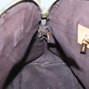 CELINE Macadam Canvas Hand Bag PVC Leather 2way Brown Gold Auth gh663-22