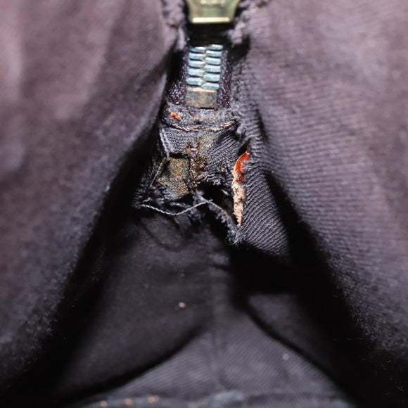 CELINE Macadam Canvas Hand Bag PVC Leather 2way Brown Gold Auth gh663